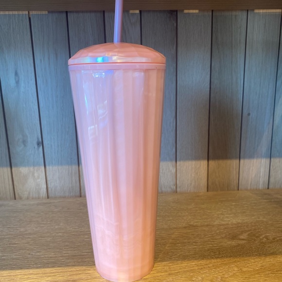 Starbucks Dome Tumbler Cold Cup Peachy Pink Salmon - Picture 2 of 4